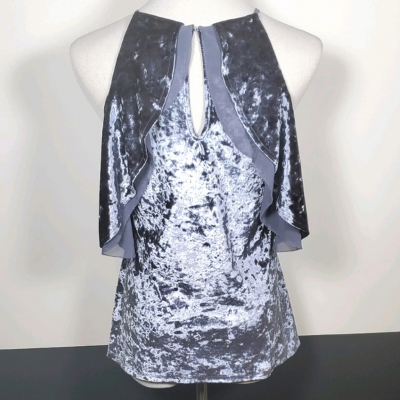 White House Black Market Crushed Velvet Top - Picture 5 of 9